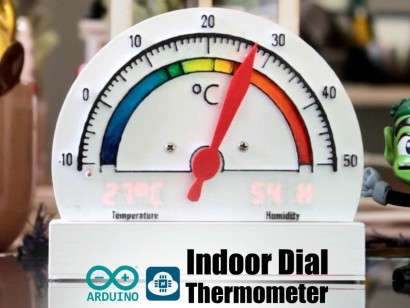 NodeMCU Based 3D Printed Indoor Gauge Thermometer